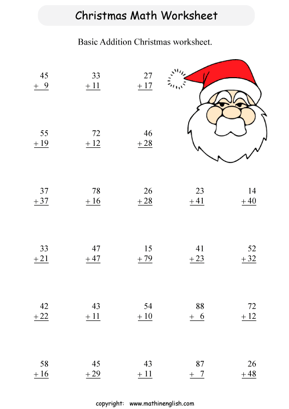 Printable Christmas Math Worksheets 6th Grade