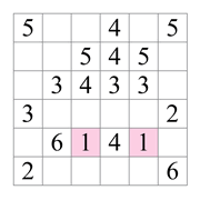 printable Fillomino Japanese logic puzzle for kids