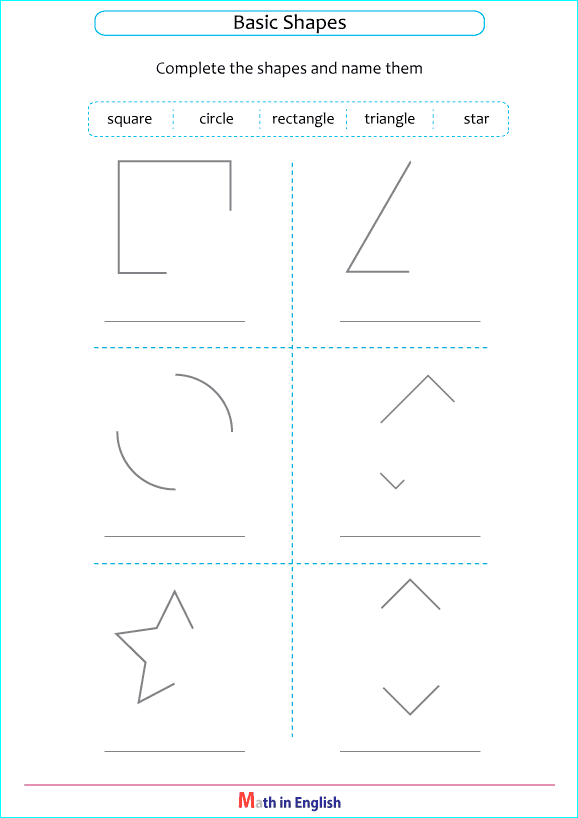 name basic shapes geometry worksheet