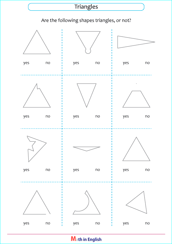 triangle basic shapes worksheet