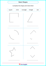 name basic shapes geometry worksheet