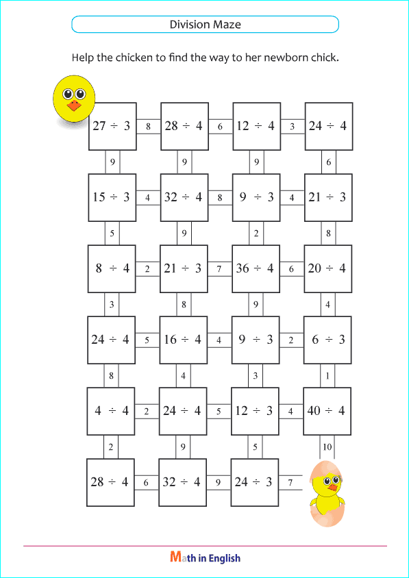 divide by 3 and 4 worksheet