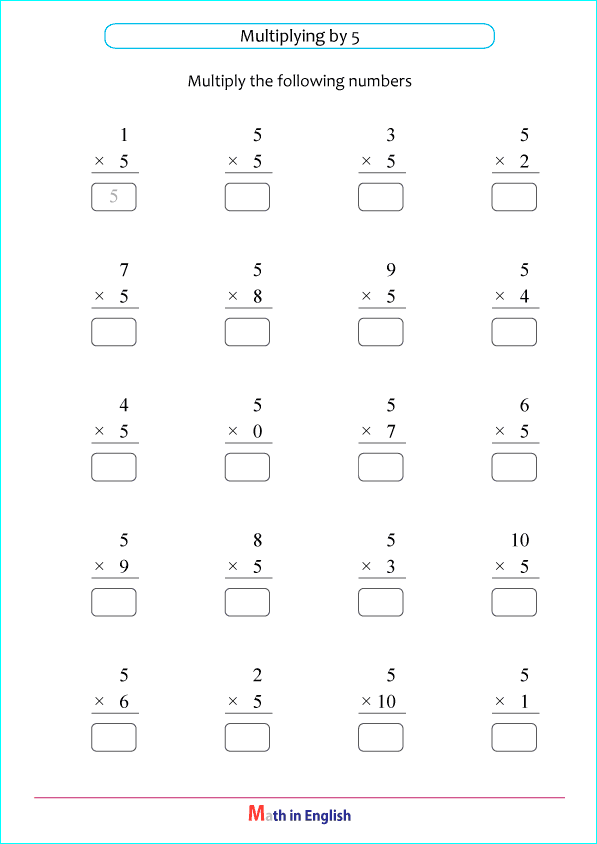 times tables of 5 and 10