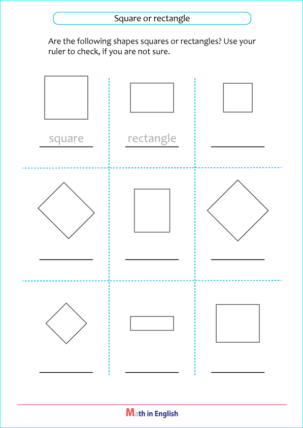 name the squares and rectangles