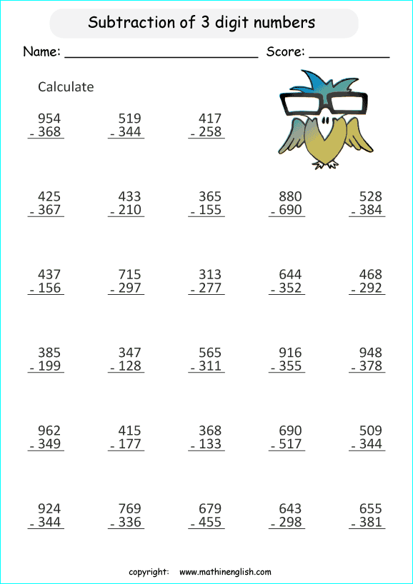 subtraction-of-3-digit-numbers-within-1-000-grade-2-and-3-math-subtraction-worksheets