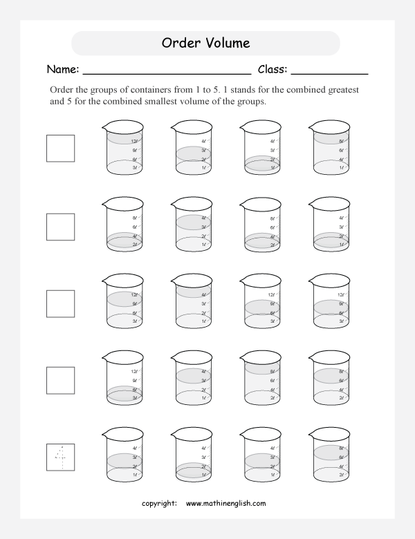 order-the-volume-of-a-set-of-containers-from-the-smallest-volume-for-grade-2-esl-worksheet-by