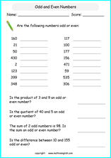 printable math odd and even numbers worksheets for kids in primary and elementary math class 