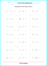 times tables of 6 and 7