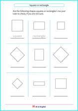 name the squares and rectangles