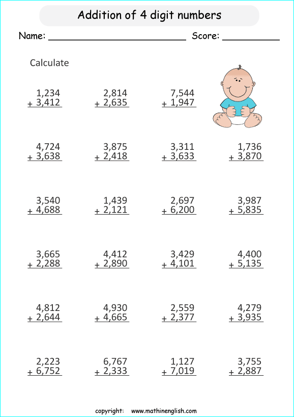 Addition Within 20 Worksheets With Regrouping