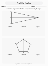  angle properties geometry math worksheets for primary math class 