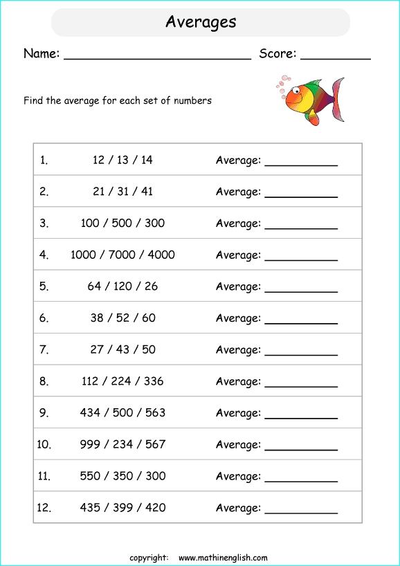 calculate-the-average-of-these-sets-of-3-numbers-grade-5-math-worksheet