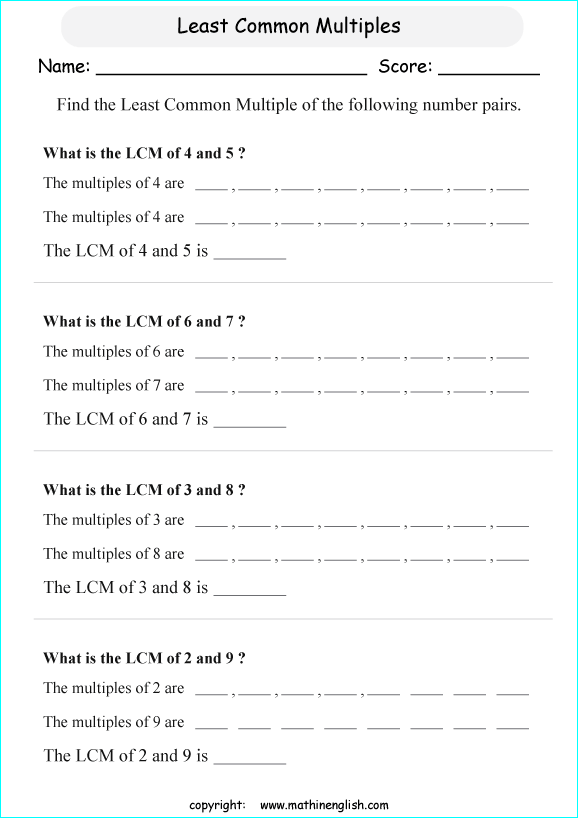 common-factor-worksheets