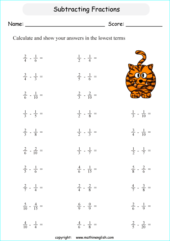 comparing-fractions-with-unlike-denominators-worksheets