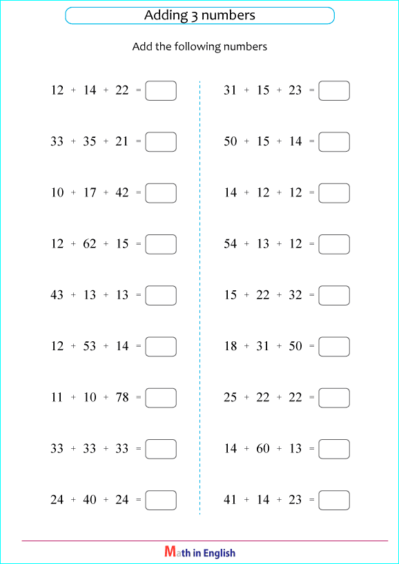 Printable Primary Math Worksheet For Math Grades 1 To 6 Based On The 