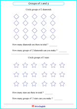 grade 1 division and grouping with pictures math school worksheets for primary and elementary math education