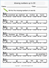 Write numbers up to 1,000 in words. Spelling and writing math worksheet ...