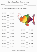 basic operations printable grade 1 math worksheet