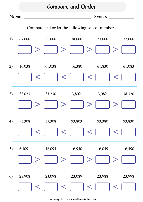 Printable Primary Math Worksheet For Math Grades 1 To 6 Based On The 