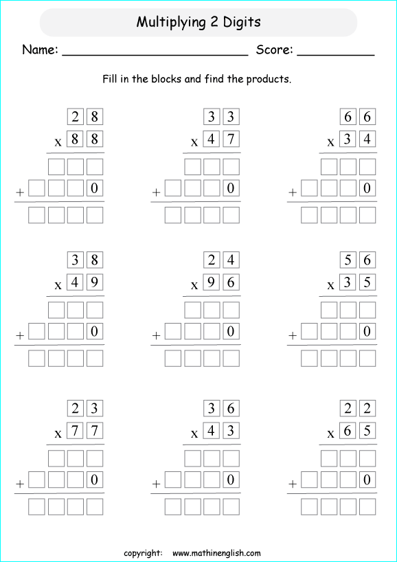 Printable Primary Math Worksheet For Math Grades 1 To 6 Based On The 