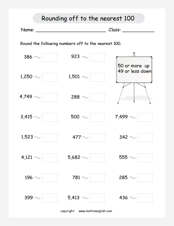 Round number up to 10,000 off to the nearest hundred