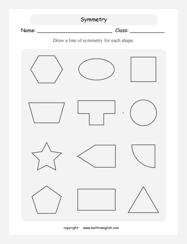 Symmetry Drawing Lines of Symmetry Art Worksheets | Symmetry activities,  Teaching math, Math workshop